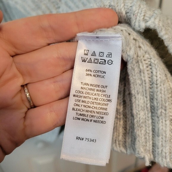 Rachel Rachel Roy Gray Pointelle Knit Sweater Size XL - Picture 5 of 5